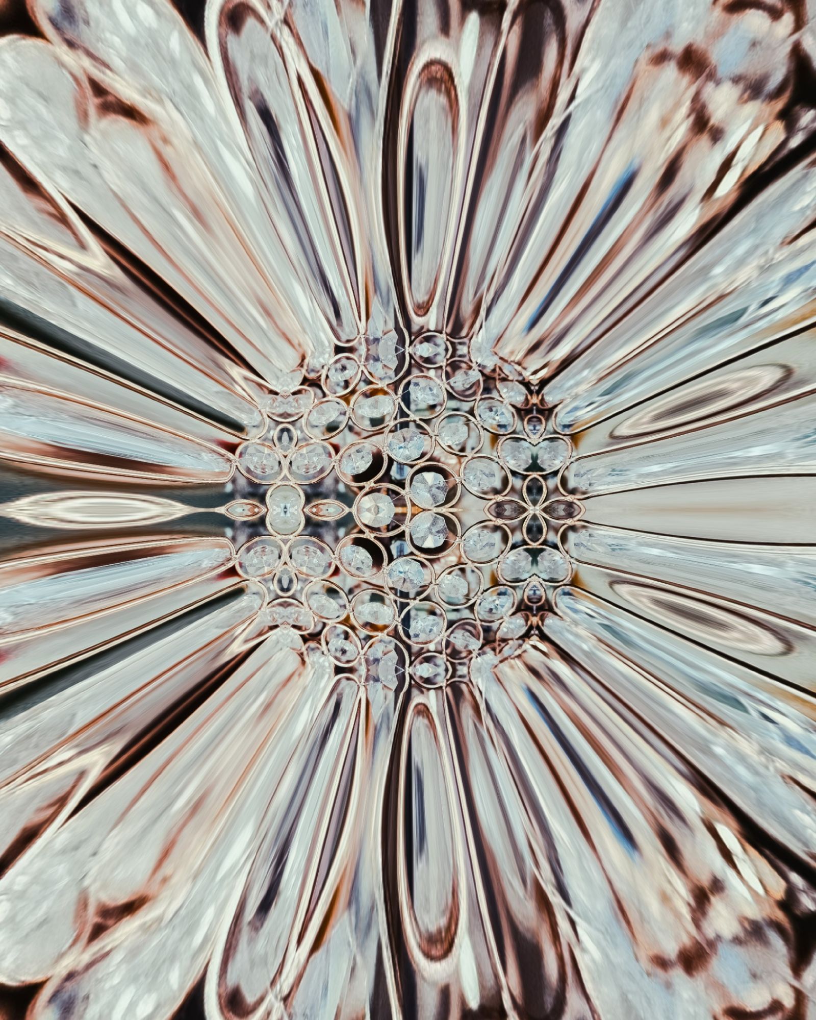 Macrophotographie de diamants taillés en brillant